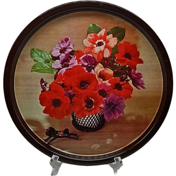 unbranded Other - Vintage round metal serving tray 10"